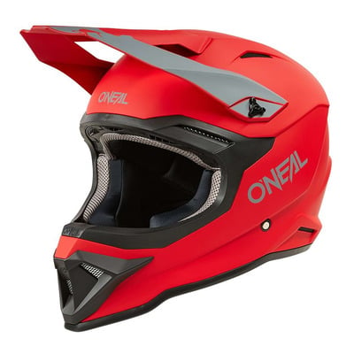 Casque cross O'Neal 1SRS Solid V.24 rouge mat