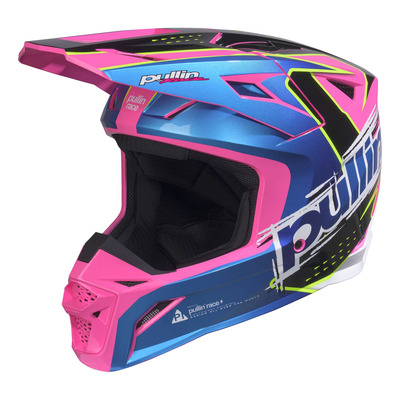 Casque cross Pull-In Master Graphic + Race pink neon