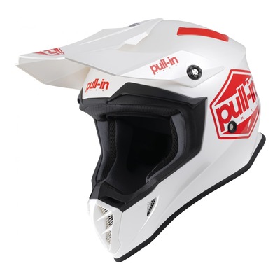 Casque cross Pull-in Solid rouge/blanc brillant