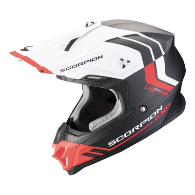 Casque cross Scorpion VX 16 Evo Air Fusion noir mat/rouge