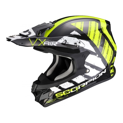 Casque cross Scorpion VX-21 Urba noir/jaune fluo