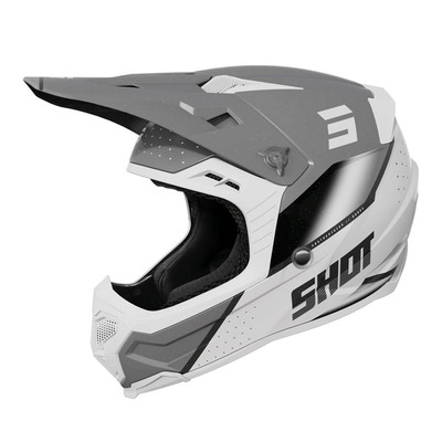 Casque cross Shot Core Honor grey pearly