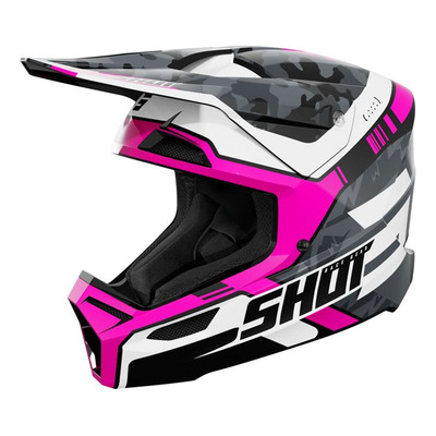 Casque cross Shot Furious Dust Flash pink glossy