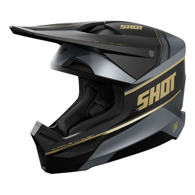 Casque cross Shot Furious Dust gold matt