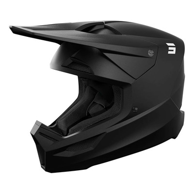 Casque cross Shot Furious Solid black matt
