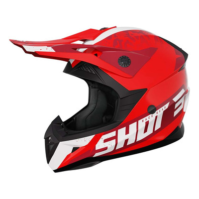 Casque cross Shot Pulse Airfit red glossy