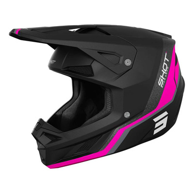 Casque cross Shot Speed Atomic pink matt