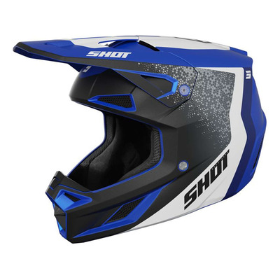 Casque cross Shot Speed Hybrid blue matt