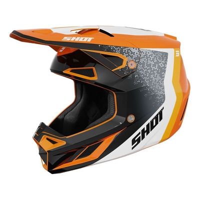 Casque cross Shot Speed Hybrid orange glossy