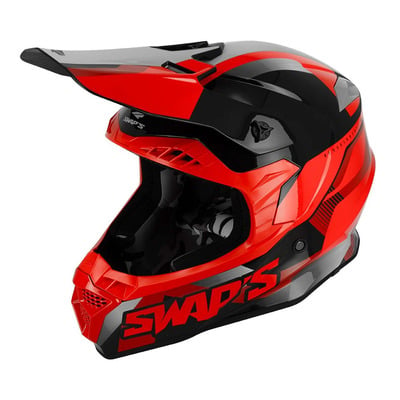 Casque cross Swaps S849 2FASTER rouge