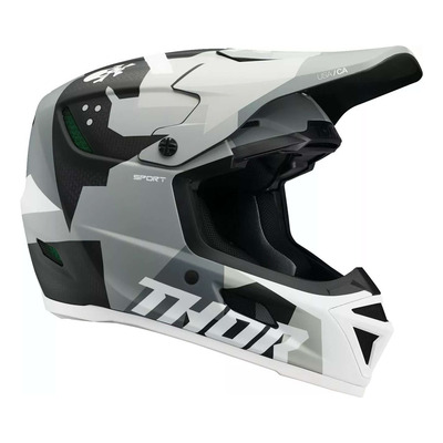 Casque cross Thor Reflex Sport Carbon Brave gray/white