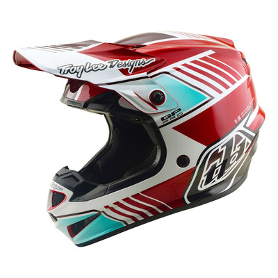 Casque cross Troy Lee Designs GP Pro MIPS Segment rouge/blanc
