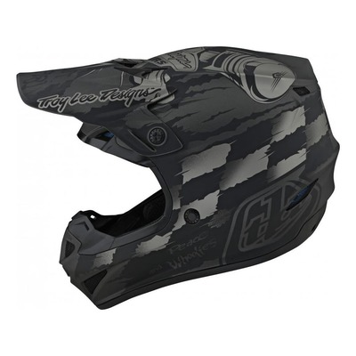 Casque cross Troy lee Designs SE4 Polyacrylite Strike gris/argent