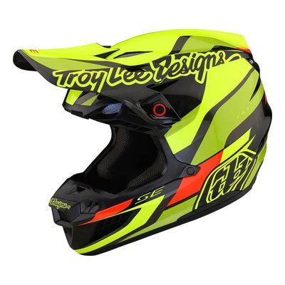 Casque cross Troy Lee Designs SE5 Carbon MIPS Omega black/yellow fluo