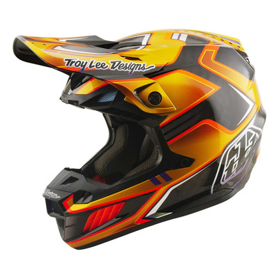 Casque cross Troy Lee Designs SE5 Carbon MIPS Crest gold