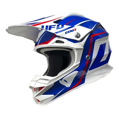 Casque cross Ufo Interceptor II Genix bleu/blanc/rouge