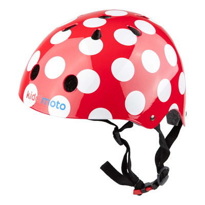 Casque enfant Kiddimoto Red And Dotty