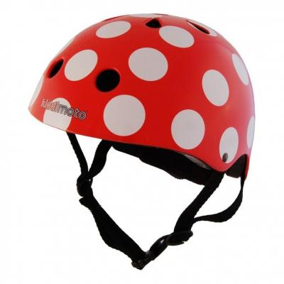 Casque enfant Kiddimoto Red And Dotty