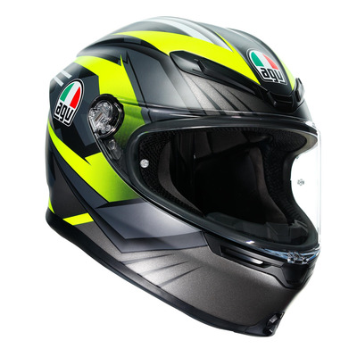 Casque intégral AGV K6 S MPLK Excite jaune fluo camouflage