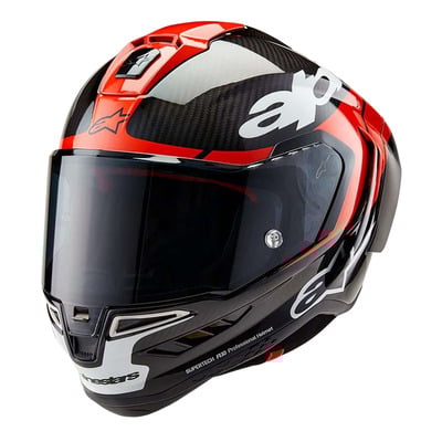 Casque intégral Alpinestars Supertech R10 Element black/carbone/bright red/white