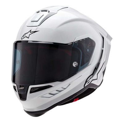 Casque intégral Alpinestars Supertech R10 Solid white glossy/black mat