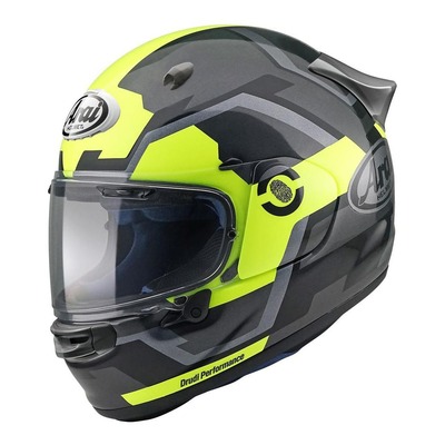 Casque intégral Arai Quantic Face jaune fluo/gris brillant