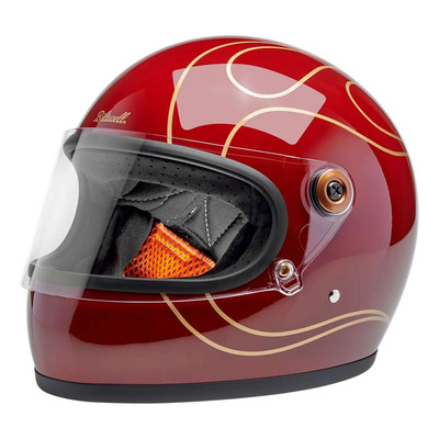 Casque intégral Biltwell Gringo S Garnet Flames red/white