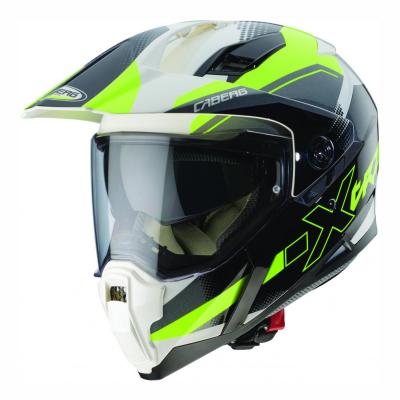 Casque intégral Caberg Xtrace Spark blanc/anthracite/jaune fluo