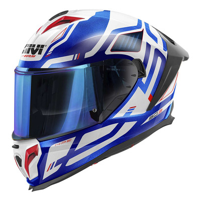 Casque intégral Givii 50.3 Quasar blue metal gloss/white/red