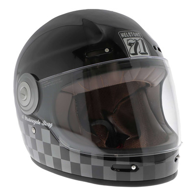 Casque intégral Helstons Course Carbone noir/blanc