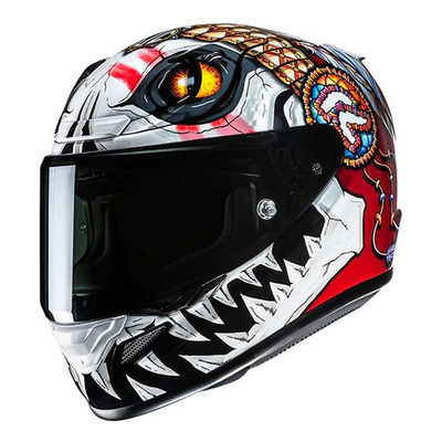 Casque intégral HJC RPHA12 Kepina MC1 noir/rouge/blanc brillant