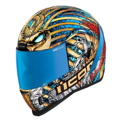 Casque intégral Icon Airform™ Pharaoh or/bleu/rouge