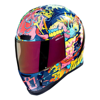 Casque intégral Icon Airform™ Scatterbrain MIPS® violet/multicolore brillant