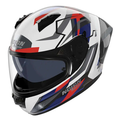 Casque intégral Nolan N60-6 Sport Corsa 355 blanc/bleu/rouge métal