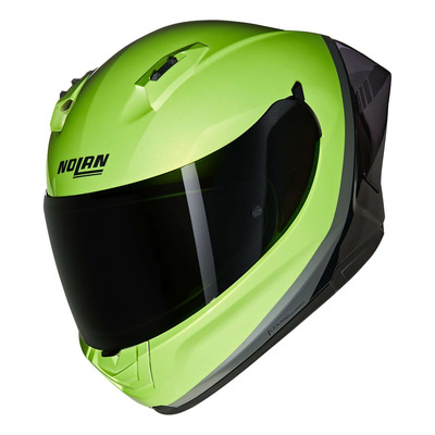 Casque intégral Nolan N60-6 Sport Verniciatura Speciale 348 verde impulso/noir/gris