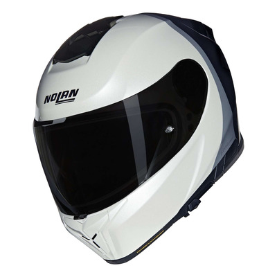 Nolan Étoile Casque Complet, Blanc/Argenté, XXS (51/52