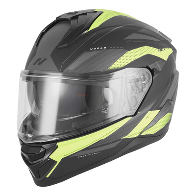 Casque intégral Nox N304S Revo noir mat/jaune