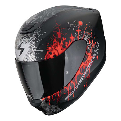 Casque intégral Scorpion Exo-391 Wolf noir/argent/rouge mat