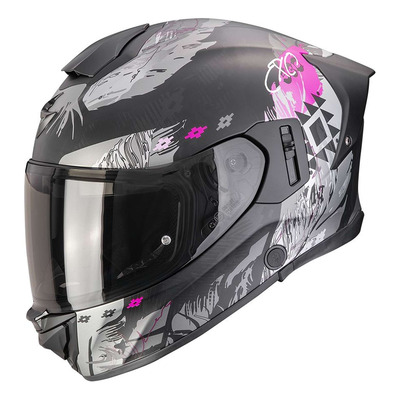 Casque intégral Scorpion Exo-530 Air Hadji noir/rose mat
