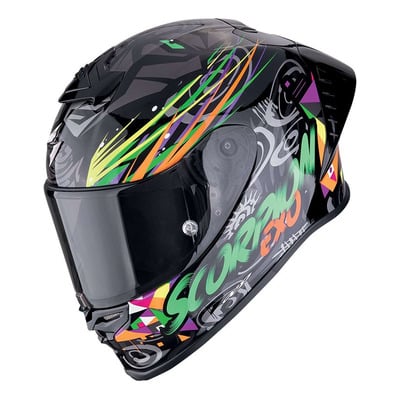 Casque intégral Scorpion Exo-R1 Evo 2 Air Savage black/green/orange