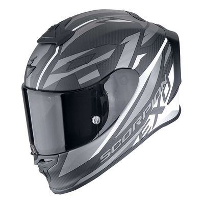Casque intégral Scorpion Exo-R1 Evo Carbon Air Runner matt black/white