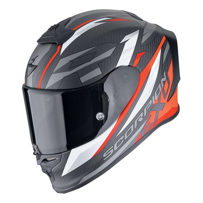 Casque intégral Scorpion Exo-R1 Evo Carbon Air Runner matt black/red