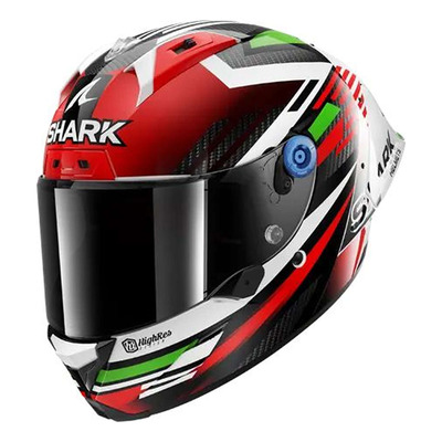 Casque intégral Shark Aeron-GP FIM Racing Firstlap carbon/red/green