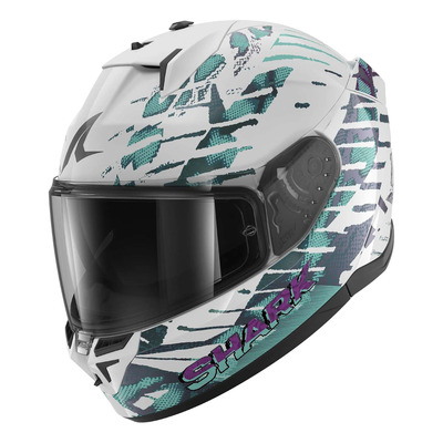 Casque intégral Shark D-Skwal 3 Reptaia white/cameleon/white
