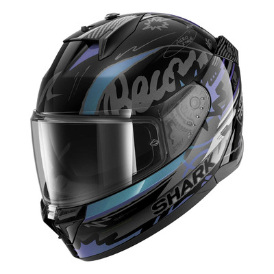 Casque intégral Shark D-Skwal 3 Streetrush black/green/chrome