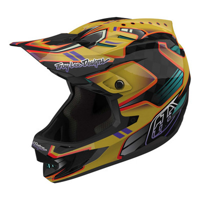 Casque intégral vélo Troy Lee Designs D4 Carbon Crest Gold