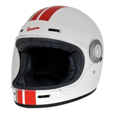 Casque intégral Vespa Racing Sixties blanc/rouge