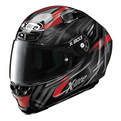 Casque intégral X-Lite X-803 RS Ultra Carbon Deception carbone/rouge