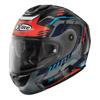 Casque intégral X-Lite X-903 Ultra Carbone Backstreet carbone/rouge/bleu