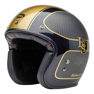 Casque jet Bell Custom 500 Carbon RSD Checkmate matte black/gloss gold